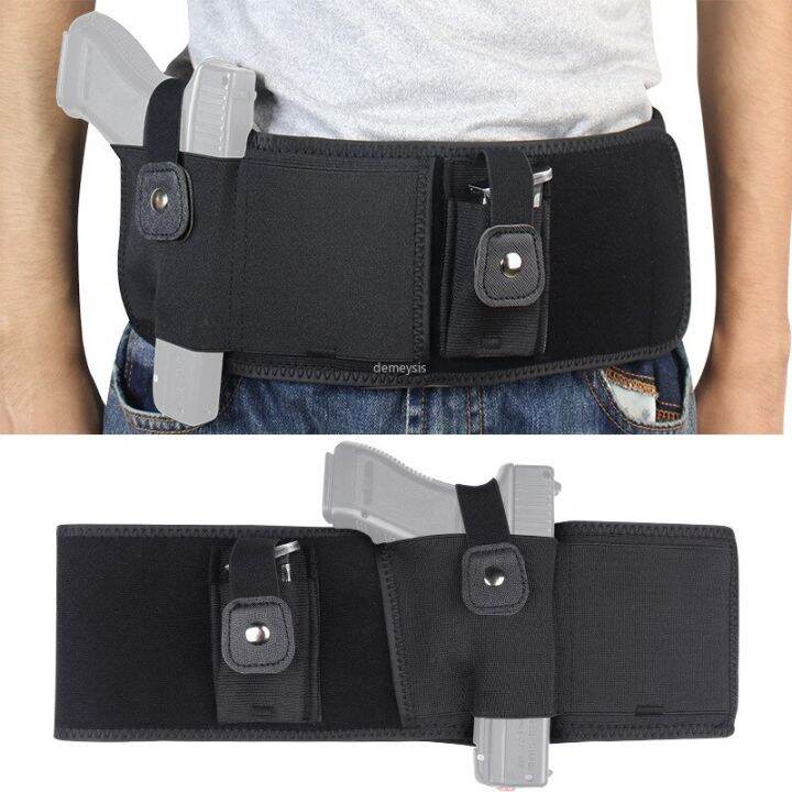 Tactical Belly Band Holster Concealed Carry Waist Holster Fits Glock Ruger Lcp Sig Sauer 7548