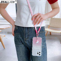 Zeallion สายคาดลำตัวยาวสำหรับเคสโทรศัพท์มือถือสายแลนยาร์ดสะพายไหล่แบบพกพาทำจากไนลอนใยป้องกันการสูญเสียพร้อมที่แขวน