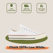 Giày sneaker Converse 1970s Chuck màu trắng cổ thấp CHÍNH HÃNG 70S_TT