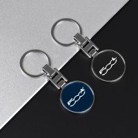 ❂ New Alloy Car Key Ring Universal Quality Keychain For Fiat 500 500x 500l Customized Logo Car Accessories