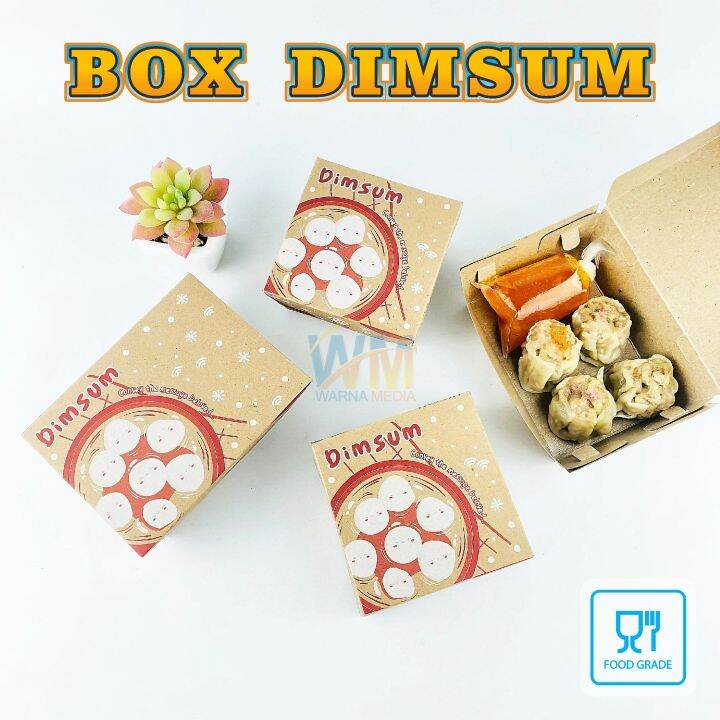 Isi Pcs Dus Box Dimsum Laminasi Kotak Dimsum Lunch Box Xs Dus