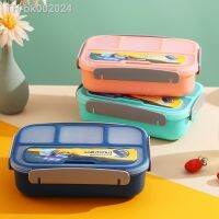 ❄☃☼ 1pc 1000ML 4 Grids Lunch Box With TablewareMultifunction Microwavable Hermetic Bento Box For Students Adults School Office