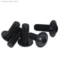 ☜❐❀ 10pcs/lot M3 M4 M5 M6 M8 M10 Hex Socket Flange Button Head Screws 10.9 High Stength Black Allen Bolts length 6mm to 40mm