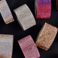 1Yard Crystal Diamond Sticker Creative Personality Rhinestone Strip Sheet Self Adhesive Ribbon DIY Handmade Car Phone Decorate