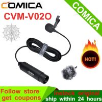 Comica CVM-V02O ไมโครโฟนติดปกแบบมีสายไมโครโฟนสายคล้องคอ XLR ไมค์รอบทิศทางสำหรับกล้องวิดีโอ Youtube Vlog Blogger