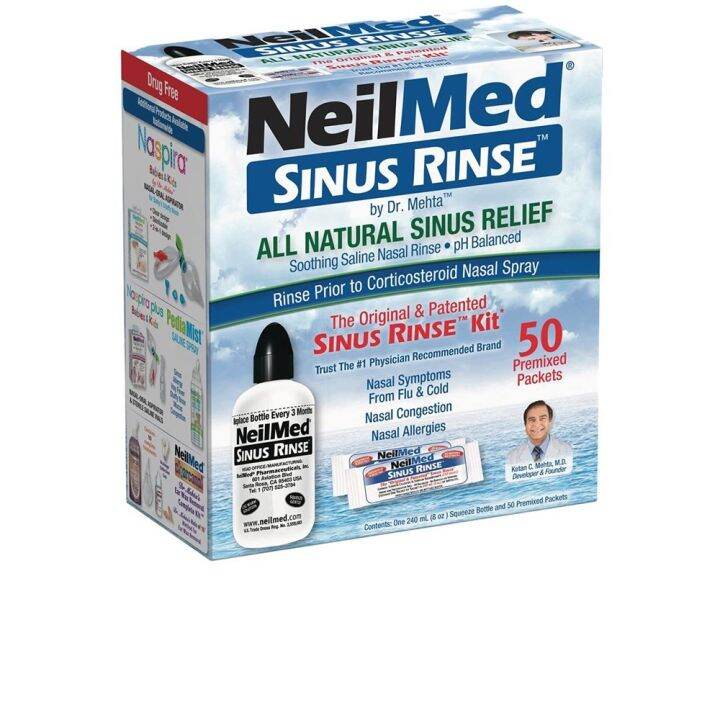 NeilMed Sinus Rinse w/ Squeeze Bottle & 50 premixed packets | Lazada PH