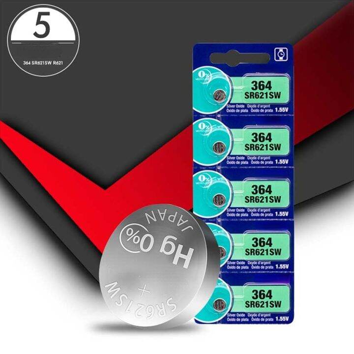 5ชิ้นสำหรับนาฬิกาโซนี่621 LR621แบตเตอรี่ Sr621sw แบตเตอรี่364A 1.5โวลต์ ...