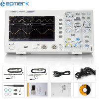 Lepmerk ออสซิลโลสโคป SDS1102 2CH เครื่องแสดงคลื่นกระแสไฟฟ้าเก็บแบบดิจิทัล100MHz 1GS/S 7 "จอแสดงผล LCD ปลั๊ก EU