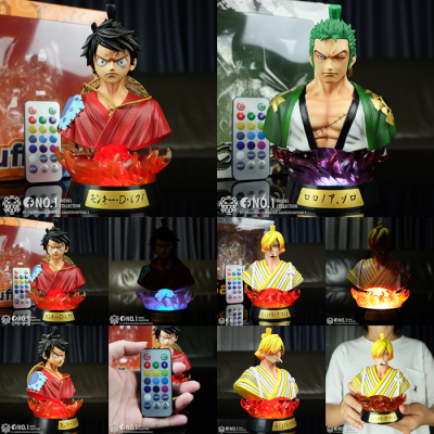 ลูฟี่ Luffy + โซโล Zoro +ซันจิ ครึ่งตัว พร้อมระบบไฟ LED 16 cm ลูกค้าทุกคนมีส่วนลดสูงสุด 200.- บาท กดรับ CODE ได้เลยครับ