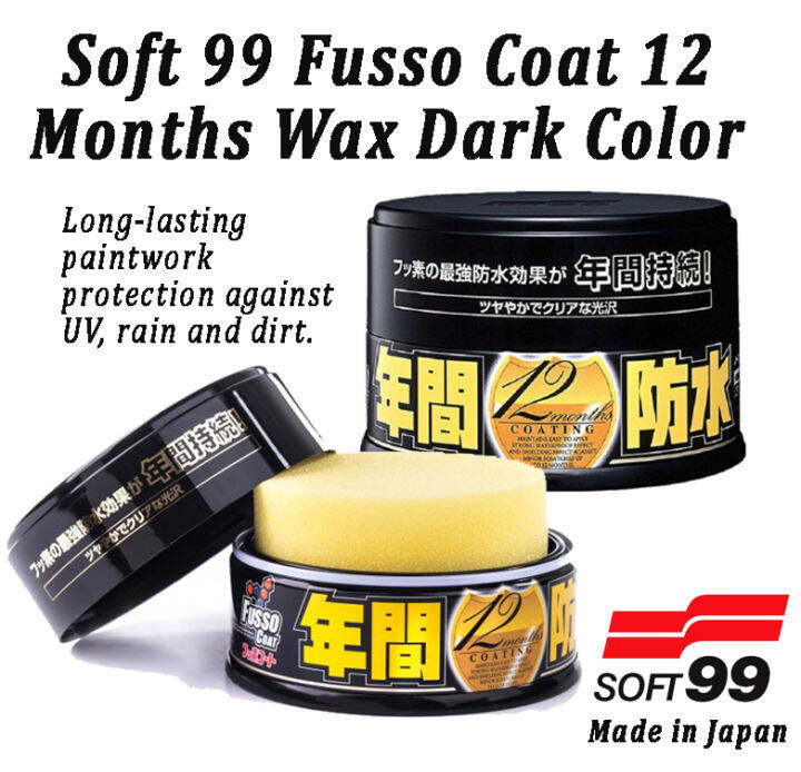 Soft99 Fusso Coat 12 Months Dark Color Wax (200g) | Lazada