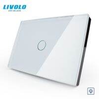 Livolo Smart Home Usau Standard,แผงกระจกสีขาวสวิตช์หรี่ไฟติดผนัง,Light Home 1 Gang 1 Way VL-C301D-81สำหรับไฟ Led