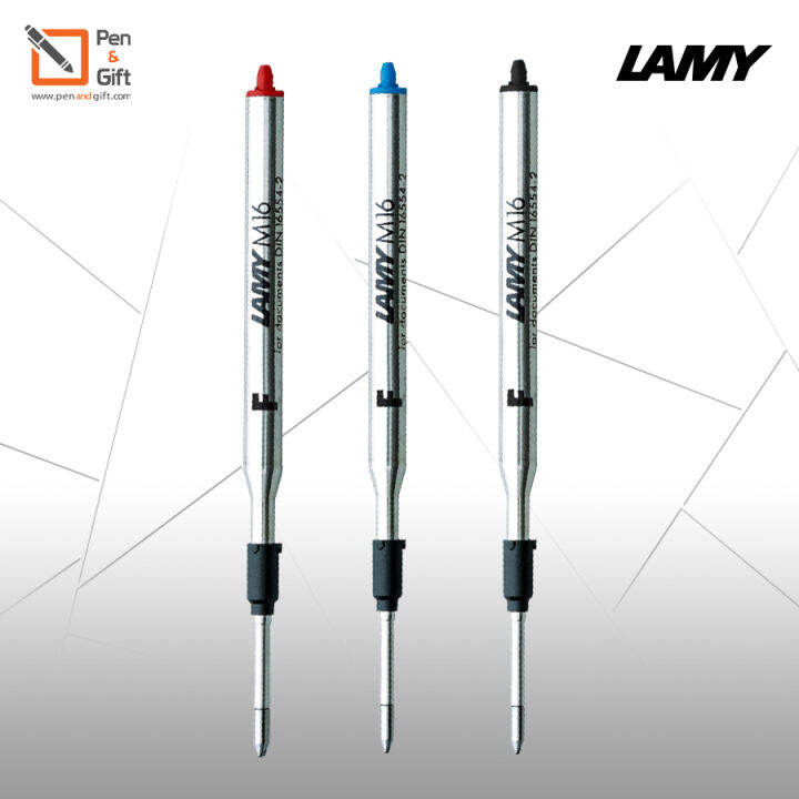 2-pcs-lamy-m16-ballpoint-pen-refill-fine-f-0-5-mm-black-blue-red-ink-2-ชิ้น-ไส้ปากกาลูกลื่น-ลามี่-m16-หัว-f-0-5-มม-หมึกดำ-น้ำเงิน-แดง-ไส้ปากกา-lamy-ของแท้-100-penandgift