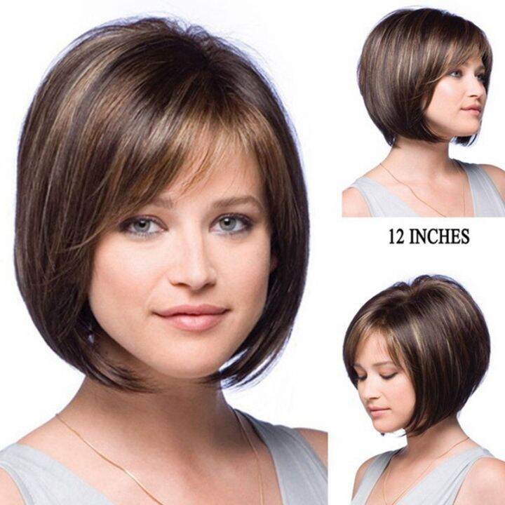 2x-short-straight-bob-wigs-brazilian-virgin-human-hair-wigs-full-wigs-40cm-brown-color