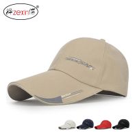 【Hot Sale】 Extended brim hat mens sunscreen baseball cap Korean version of casual outdoor travel peaked summer sports