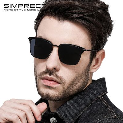 แว่นกันแดดโพลาไรซ์ผู้ชายคุณภาพสูง UV400แว่นตากันแดดทรงเหลี่ยมแว่นตากันแดดย้อนยุคสำหรับผู้ชายแว่นตากันแสงสะท้อน
