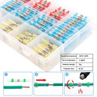 Electrical Waterproof Wire Connectors Insulated Butt Splice Heat Shrink Solder Terminal Butt Connectors Wire Cable Terminal Kit