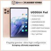 【มาใหม่】UODEGA 2023 V63 12 นิ้วแท็บเล็ตพีซี 5G แท็บเล็ตพีซี 4G/5G คอมพิวเตอร์ราคาถูกคุณภาพระดับ HD 16GB + 1026GB Android แท็บเล็ตพีซีรองรับซิมการ์ด