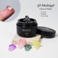 Carved Gel Polish 5D Modeling PVC Soft Solid 3D Extension Stereoscopic Carve Shaping Nail Painting Sculpture Transparent Gel