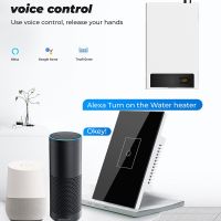 ✥✒♣ CoRui TUYA 20A Water Heater Switch Smart US Wifi Touch Wall Switch Timing Remote Control Google Home And Alexa Glass Panel