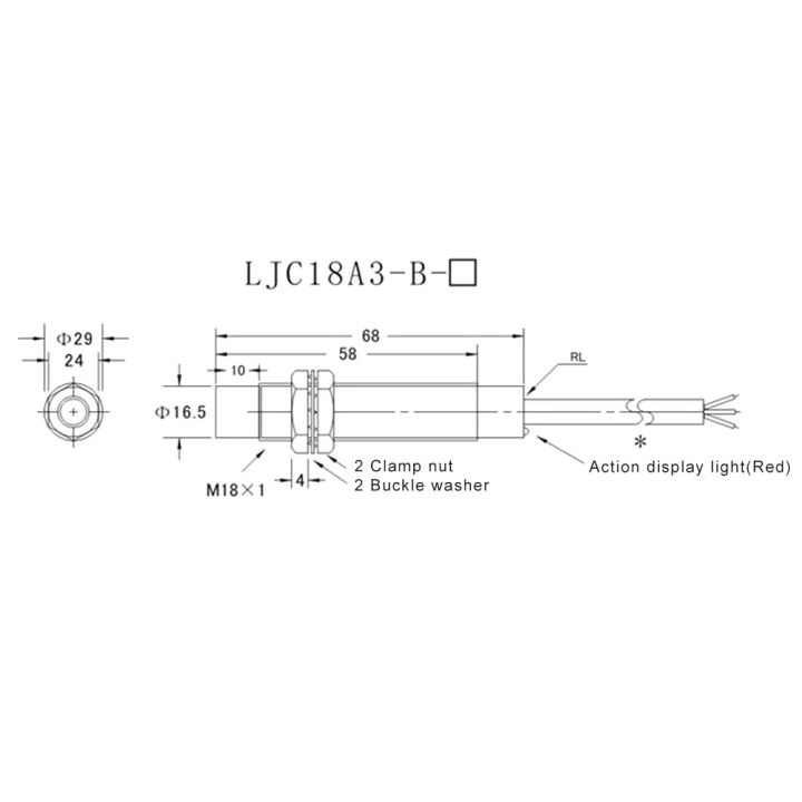 สายหนา-ljc18a3-b-z-bx-เข้าใกล้เซ็นเซอร์อุตสาหกรรมอัจฉริยะที่มีความไวสูงสำหรับวัตถุโลหะ