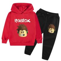 Roblox เสื้อกันหนาวมีฮู้ดสำหรับเด็กผู้หญิง,เสื้อกันหนาวมีเสื้อผ้าเด็กทารกชุดเสื้อกางเกงใหม่ Goodseller2020 ₪ เครื่องแต่งกายเด็ก