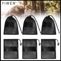 YIWEN 4pcs เบามาก เครื่องมือเดินป่าปีนเขา อุปกรณ์เสริมเสริม กระสอบของกลางแจ้ง กีฬาแคมป์ปิ้ง ถุงหูรูด ถุงเก็บตาข่าย