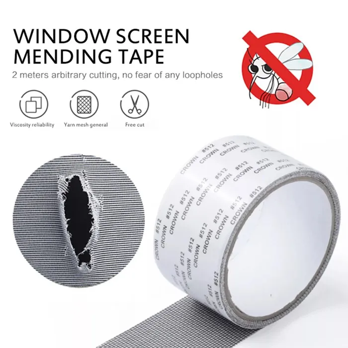Window Screen Repair Kit Door Window Patch Tape Strong Adhesive Long 