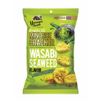 ยังเกอร์ ฟาร์ม ขนมทานเล่น ข้าวแต๋น มินิ รสวาซาบิ สาหร่าย 60 กรัม - Rice Cracker Mini Wasabi Seaweed 60g Younger Farm