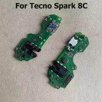 บอร์ดแท่นชาร์จ USB เครื่องชาร์จ USB สำหรับ Tecno Spark 8C สายเคเบิลงอได้ขั้วต่อแผ่นวงจรพิมพ์