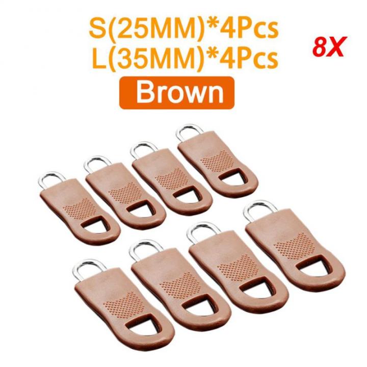 5-8-10pcs-broken-buckle-zip-cord-replacement-zipper-newest-rope-tag-clothing-zip-fixer-tab-bag-suitcase-backpack-tent-door-hardware-locks-fabric-mater