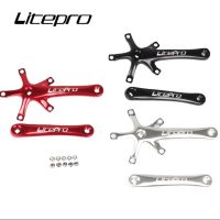 Liteproพับจานหน้าจักรยานUltra Lightสแควร์Crank 170MM CNCอะลูมินัมอัลลอยBMXจักรยาน130BCD Chainwheelอุปกรณ์เสริม