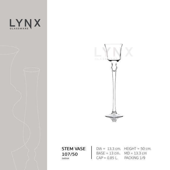 lynx-stem-vase-107-แจกันแก้วมีขา-แจกันก้านยาว-แจกันสูง-ขนาดใหญ่-เนื้อใส-ทรงปากบาน-มีให้เลือก-3-ขนาด