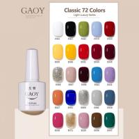 GAOY 36สีเล็บเจลโปแลนด์แสงบำบัดกาวยาทาเล็บกาวเล็บกาวติดทนนานเล็บสาวความงาม