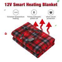 12V Electric Brushed Fleece Car Heated Blanket Auto Heating Mat Carpet Mattress Thermostat Body Heater Warmer For RV SUV Truck