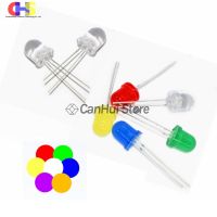 10PCS 10MM Round Light Emitting LED Red Yellow Green Blue White Orange Pink Purple RGB Colorful flash F10 light emitting diode Electrical Circuitry Pa