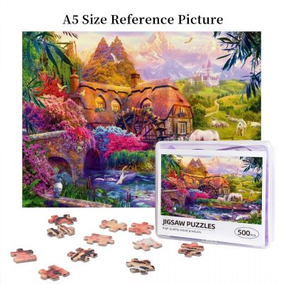 Old Mill Wooden Jigsaw Puzzle 500 Pieces Educational Toy Painting Art Decor Decompression toys 500pcs