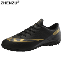 ZHENZU Size 32-47 Men Football Boots Kids Soccer Shoes Boy Girl AG/TF Ultralight Soccer Cleats Sneakers