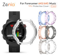 Zenia ที่มีสีสัน TPU ผิวเปลี่ยน Shell สำหรับ Garmin Forerunner 645/645 Music FR645 FR 645 Forerunner645 กีฬาเพลงอุปกรณ์เสริมสำหรับนาฬิกาอัจฉริยะ