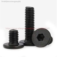 ♙☃ Black Stainless Steel Hex Hexagon Socket Ultra Thin Super Low Flat Head Allen Cap Screw Bolt M2 M2.5 M3 M4 M5 M6