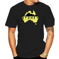 Custom Printed Mens T Shirt Sydney Australia Skyline Art Map Sydney T Shirt