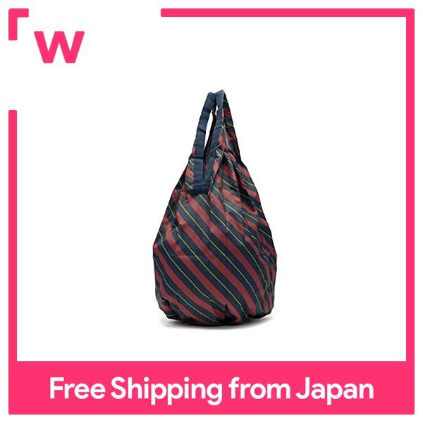 MARNA Shupatto Compact Bag Drop Diagonal Stripe Vertical Penguku Foldable Eco Bag S460NS 28X56Cm เมื่อใช้กระเป๋า