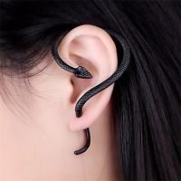 【YF】♚  Twine Snake Cartilage Cuff Earrings for Men Ear Punk Hip Hop Clip Cuffs Piercing Fashion Jewelry