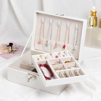 Fashionable Jewelry Storage Box Multifunctional Pink Leather Ring Box WomenS Necklace Magnetic Gift Box