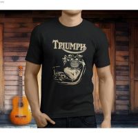 ใหม่เสื้อยืดพิมพ์ลาย Triumph Engine Motorcycle Biker ของขวัญวันเกิดสําหรับผู้ชาย