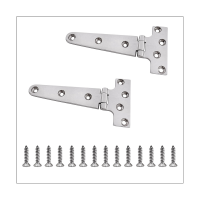 2 Pieces Heavy Duty T Hinge Casting Hinge T-Strap Hinges 6Inch X 3Inch Casting Hinge 316 Stainless Steel for Boat&amp; AUTO