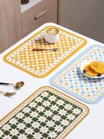 Leather Placemats Waterproof Tableware Pad Resistant Heat Insulation Non Slip Dining Table Mat Anti scalding Bowl Pads Coaster
