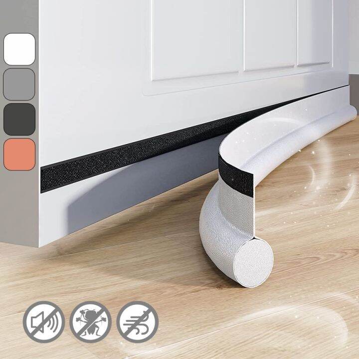 Adjustable Under Door Stop Draft Stopper Soundproof Bottom Seal Self