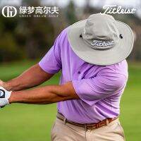 Titleist ตาข่ายสำหรับทั้งหญิงและชายหมวกกอล์ฟกอล์ฟระบายอากาศได้ดี,ระบายอากาศได้ดีปีกกว้างบังแดดหมวกโดมปรับได้