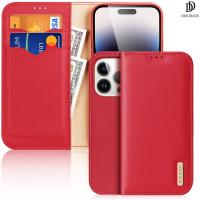 DUX DUCIS เคสสำหรับ IPhone 15 Pro Max 15 Pro 15 Plus เคสโทรศัพท์หรูหราหนังสัตว์แท้กระเป๋าแบบพับได้