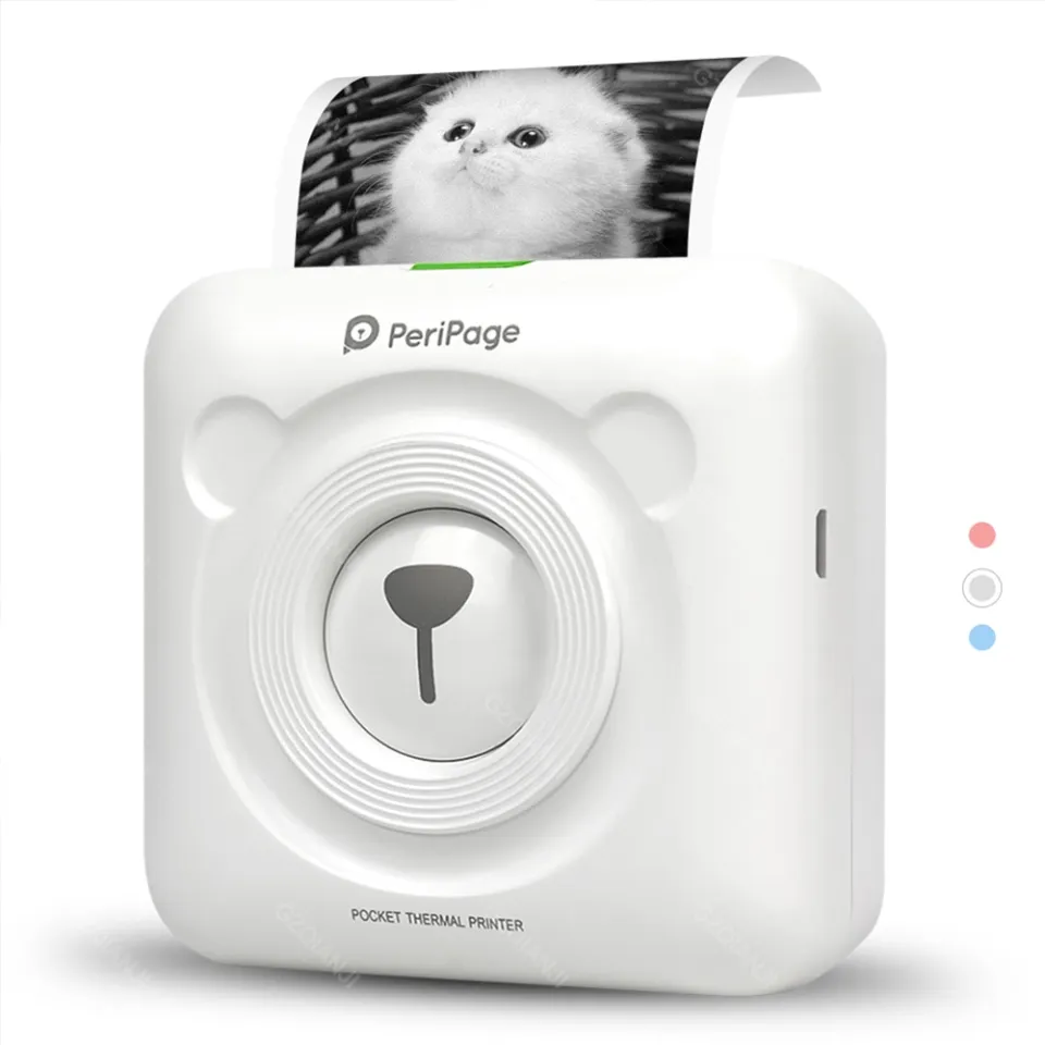 PeriPage 4'' A9 Max Mini Printer White - PeriPage Mini Printer